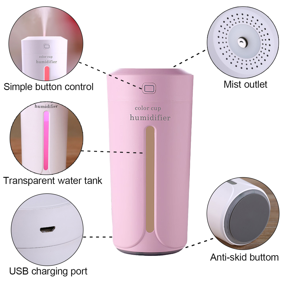 DC-5V-230ML-LED-Air-Humidifier-Ultrasonic-Cool-Mist-Purifier-USB-Rechargeable-Home-Car-1443085-3