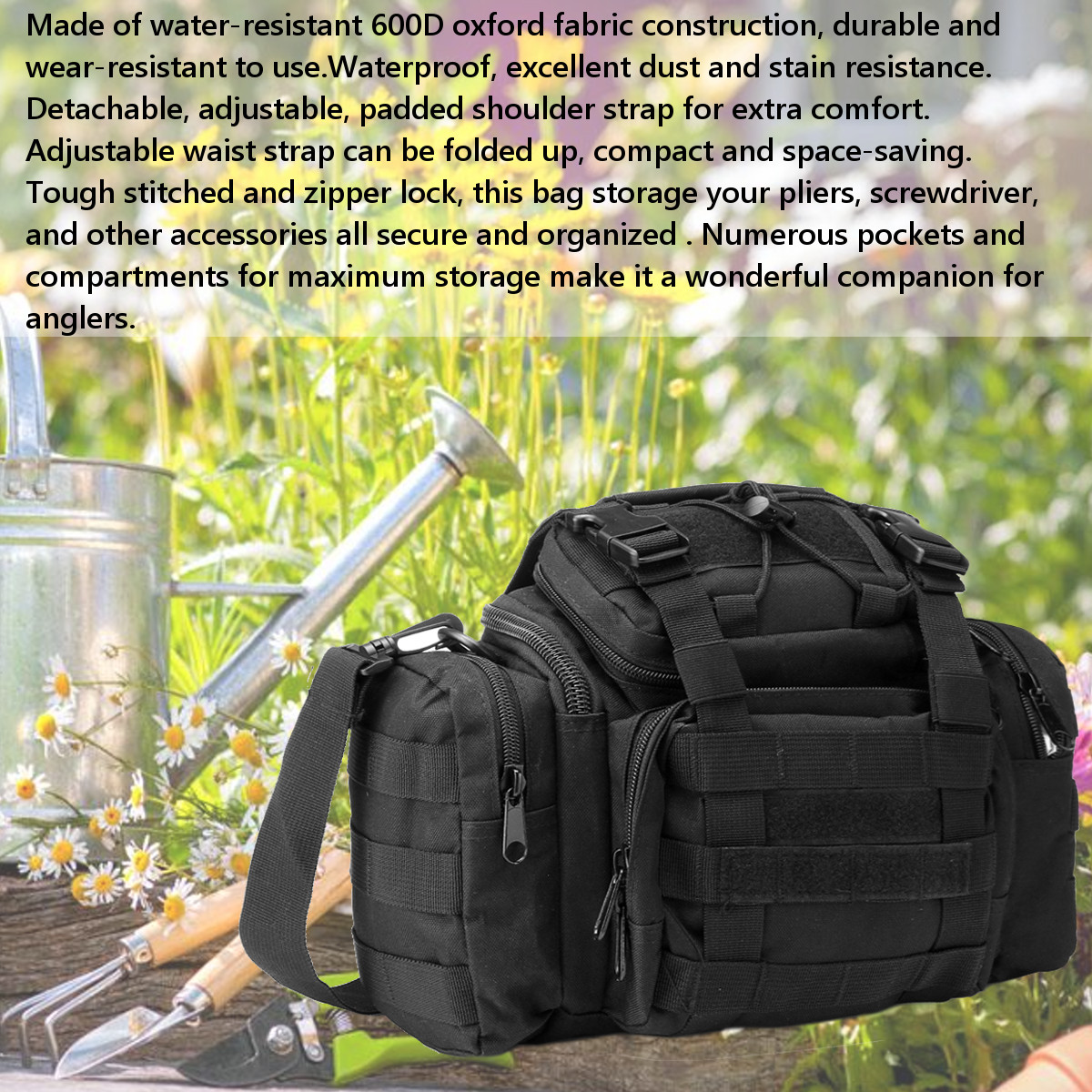 Multi-purpose-Tool-Bag-Fishing-Tackle-Bag-Gardening-Tools-Storage-Pouch-Waist-Shoulder-Pack-1372029-2