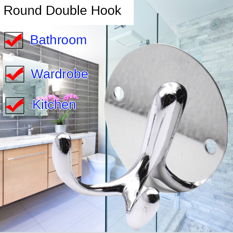 Stianless-Steel-Cloth-Coat-Key-Double-Hook-Wall-Hanger-Towel-Rack-Hoder-Mount-1574753-1