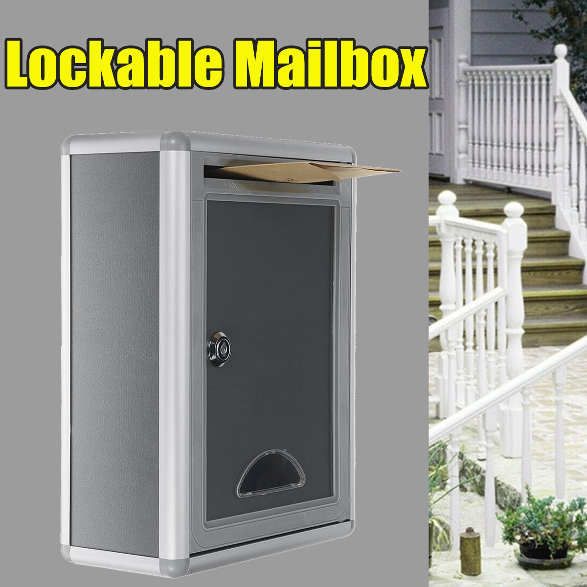 Retro-Aluminum-Mail-Letter-Post-Storage-Box-Outdoor-Lockable-Mailbox-Wall-Mount-Boxes-1798029-1