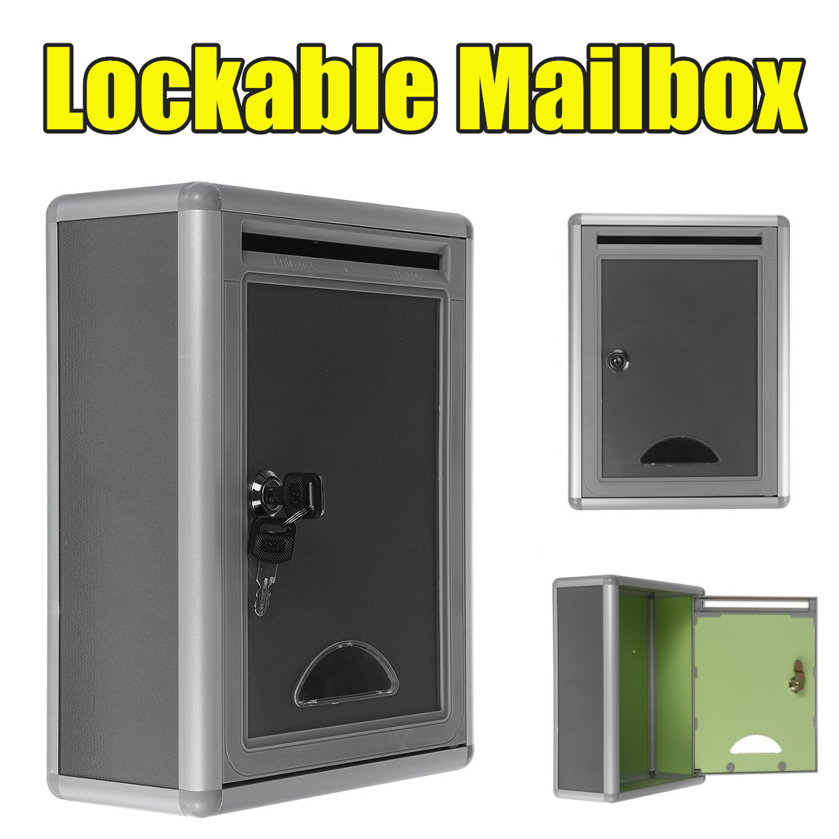 Retro-Aluminum-Mail-Letter-Post-Storage-Box-Outdoor-Lockable-Mailbox-Wall-Mount-Boxes-1798029-2