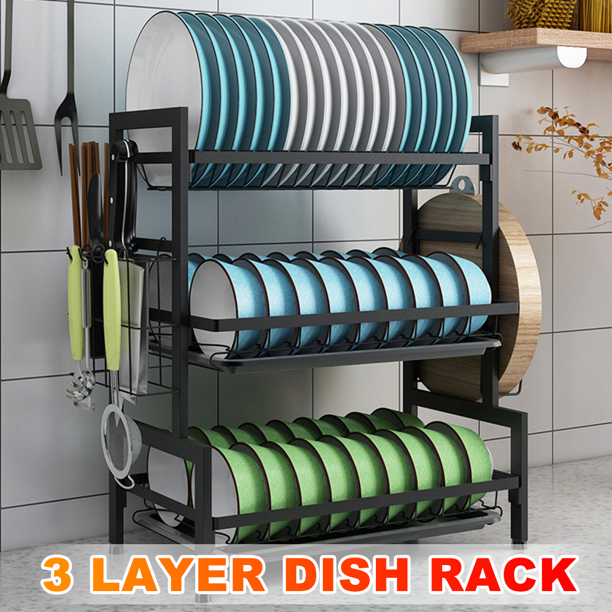 Three-tier-Kitchen-Multi-function-Storage-Rack-and-Dish-Rack-Storage-Cabinet-1911259-7