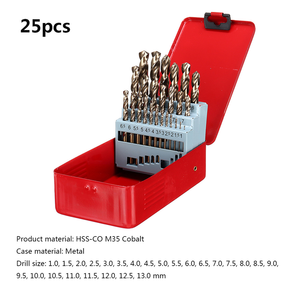 Drillpro-131925-PCS-HSS-1-13mm-Drillpro-M35-Bit-Set-Cobalt-Twist-Drill-Bit-1940712-8