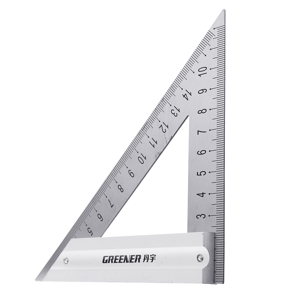 Drillpro-120180mm-Metric-Triangle-Angle-Ruler-Stainless-Steel-Woodworking-Square-Layout-Tool-1601609-3