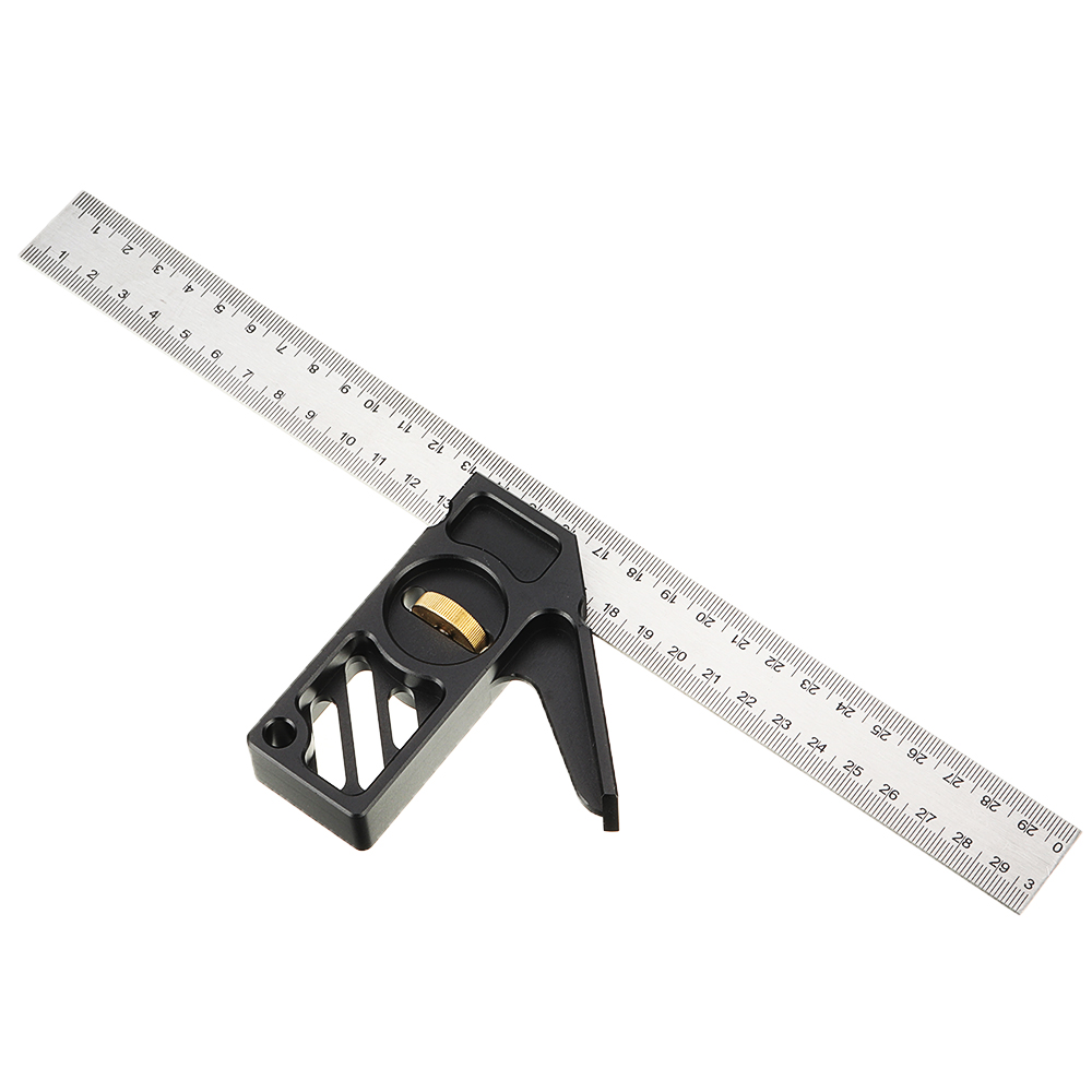 Drillpro-Adjustable-300mm-Aluminum-Alloy-Combination-Square-45-90-Degree-Angle-Scriber-Steel-Ruler-W-1617483-1