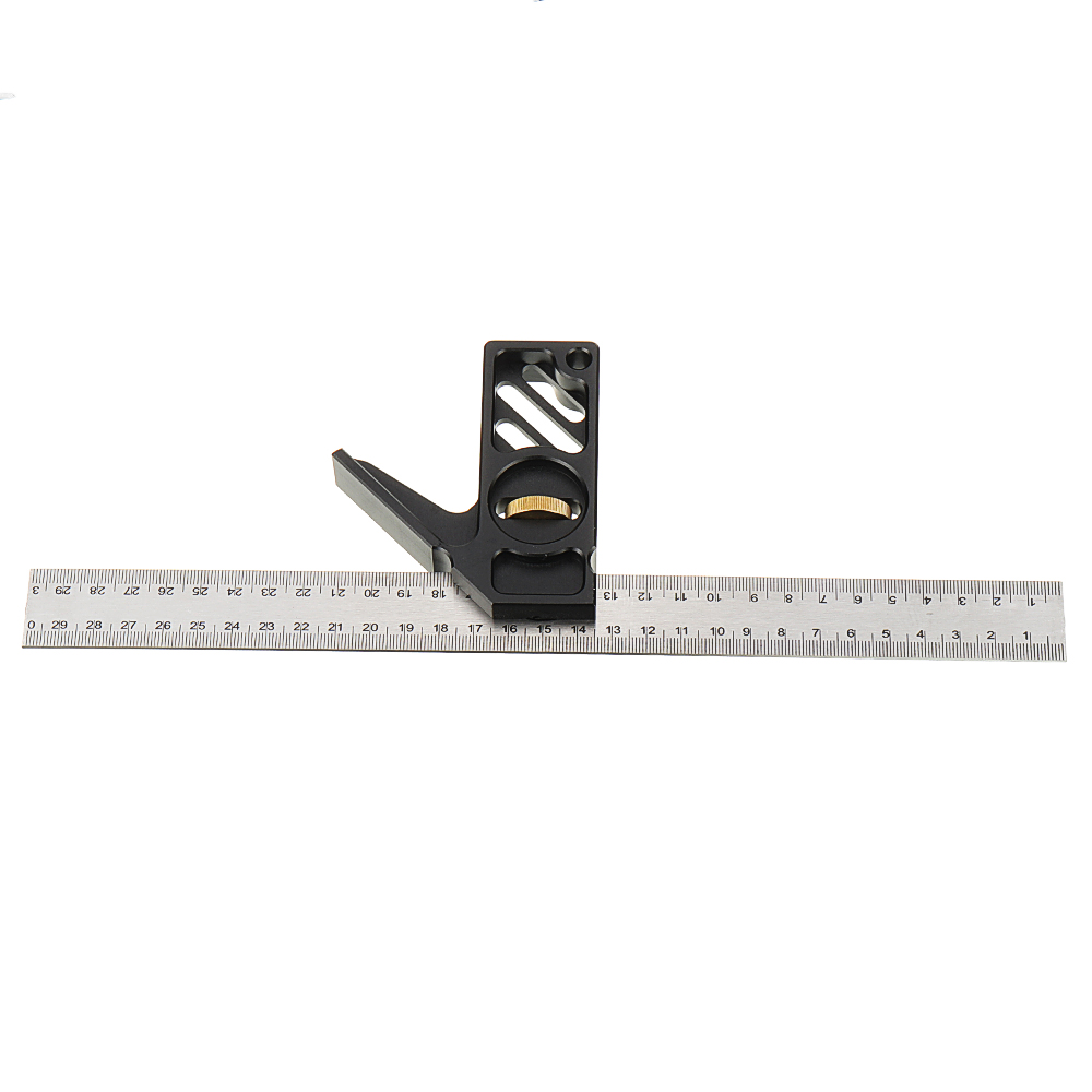 Drillpro-Adjustable-300mm-Aluminum-Alloy-Combination-Square-45-90-Degree-Angle-Scriber-Steel-Ruler-W-1617483-2
