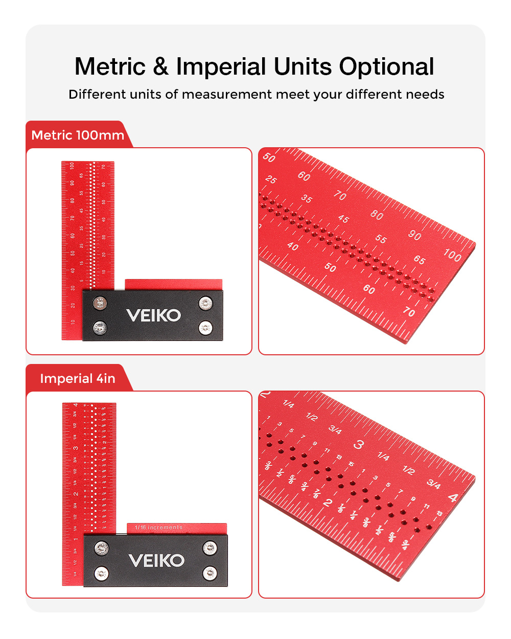 VEIKO-100mm4Inch-Aluminum-Alloy-Woodworking-Ruler-Precision-Square-Guaranteed-T-Speed-Measurements-R-1928717-8