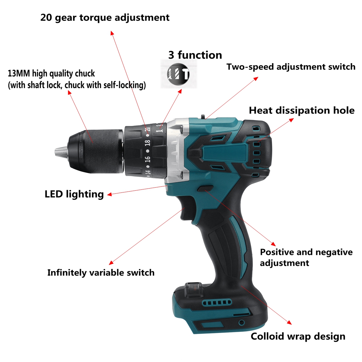 3-IN-1-18V-Brushless-Electric-Drill-Rechargeable-Two-speed-Impact-Drill-For-Makita-18V-Battery-1759771-14