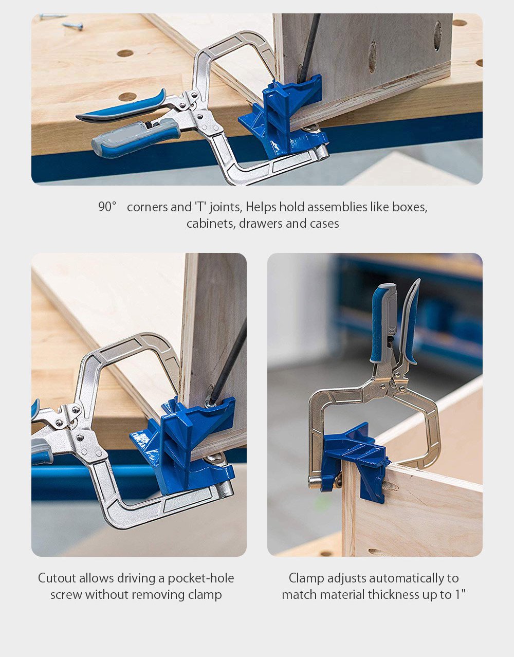 Drillpro-Auto-adjustable-90-Degree-Corner-Clamp-Face-Frame-Clamp-Woodworking-Clamp-1518177-7